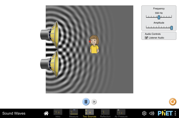 Simulação Ondas sonoras do PhET